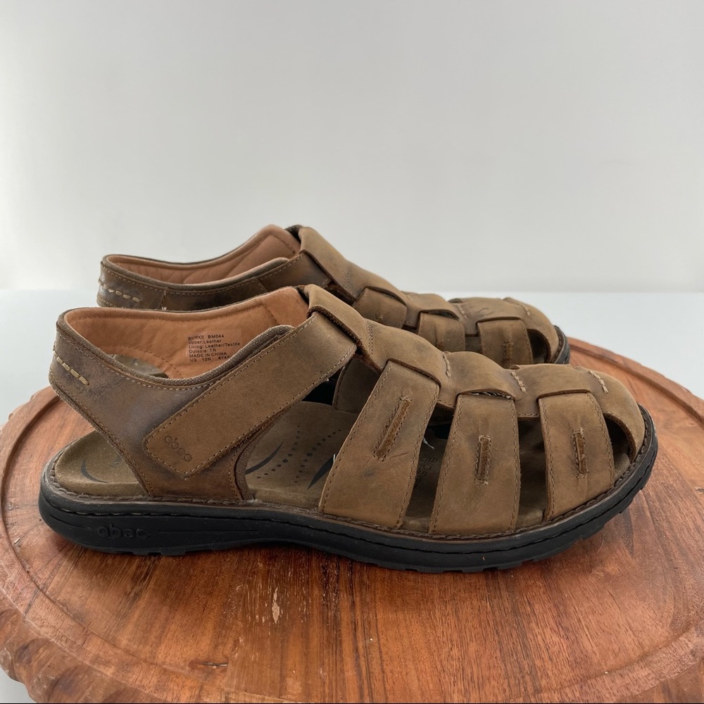 ABEO Men's Brandon Neutral Dark Brown sandals size 12